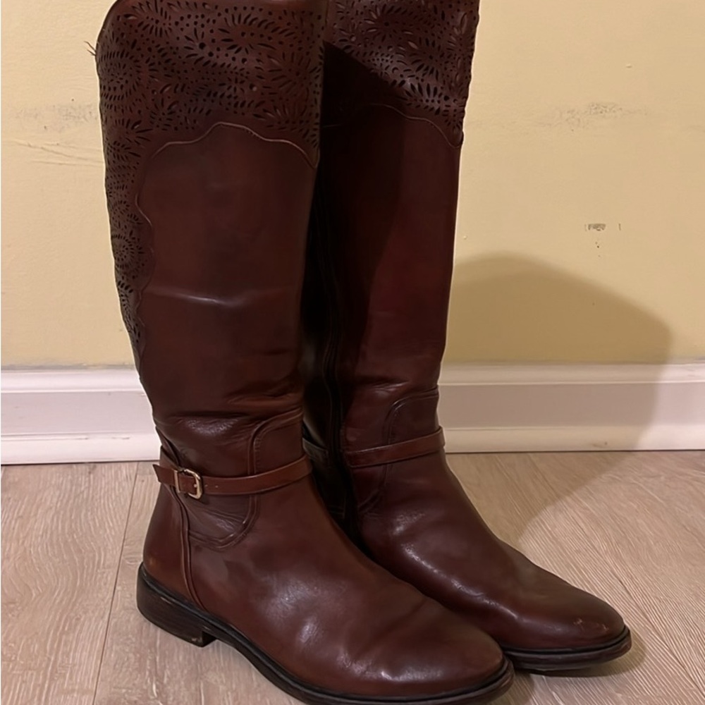 Brown Leather Riding Boots